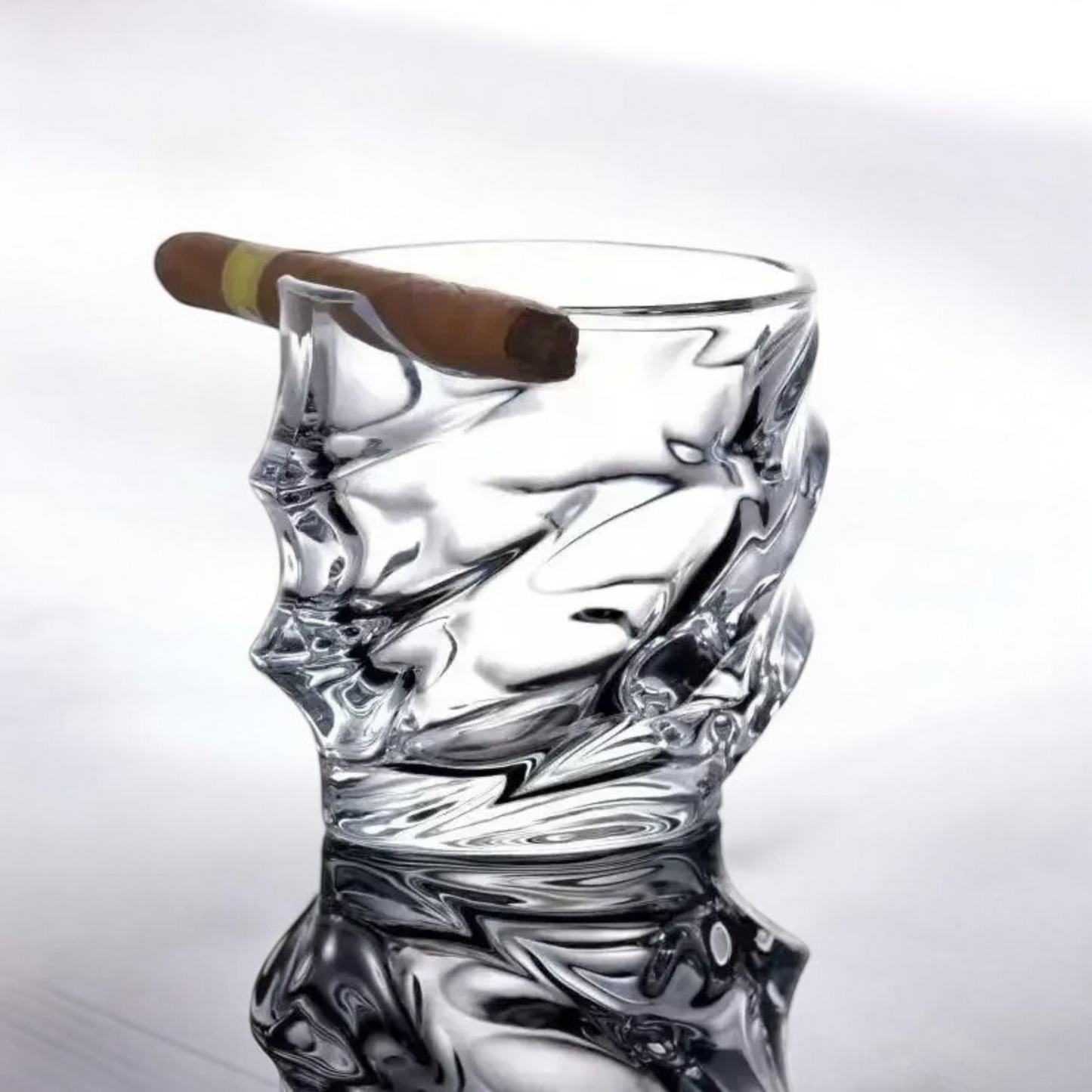 Fashion Whiskey Glass With Cigar Cup, Whiskey Glass, Whiskey And Cigar Lover, Great Gift For Men, Groomsmen Proposal