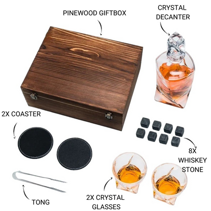 Whiskey Decanter Set With Box, Whiskey Glass, Liquor Bottle, Stone Cold, Gift Ideas For Men, Best Man Gift, Groomsman Proposal Gift