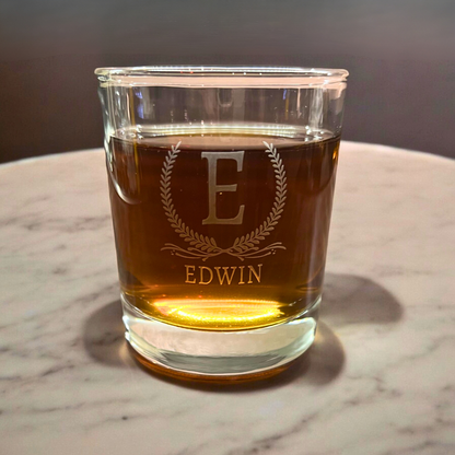 Monogrammed Whiskey Glass, Whiskey Glass With Name, Personalised Whiskey Glass, Custom Whiskey Glass, Whiskey Gift, Whiskey Lover Gift