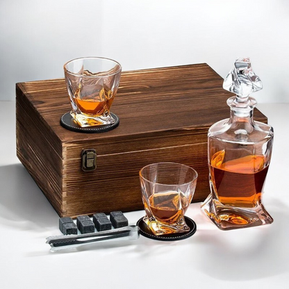 Whiskey Decanter Set With Box, Whiskey Glass, Liquor Bottle, Stone Cold, Gift Ideas For Men, Best Man Gift, Groomsman Proposal Gift