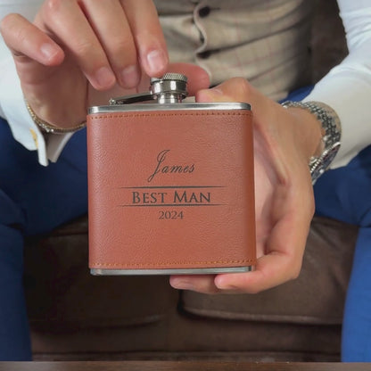 Engraved Whiskey Flask, Personalized Flask, Hip Flask, Custom Hip Flask, Personalized Gift, Flasks For Groomsmen, Best Man Proposal, Best Gift For Men